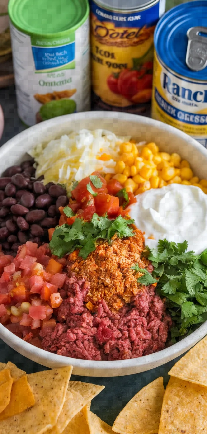 Ingredients photo for Crock Pot Taco Soup Recipe