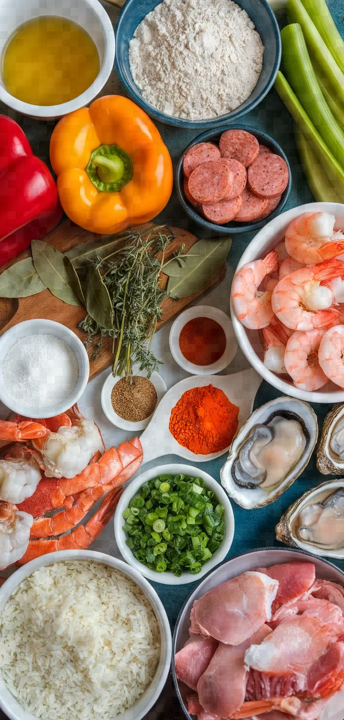 Ingredients photo for Louisiana Seafood Gumbo Recipe