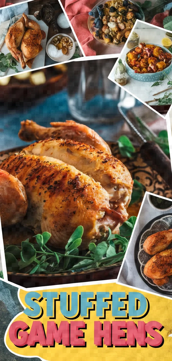 A photo of Stuffed Cornish Game Hens Recipe