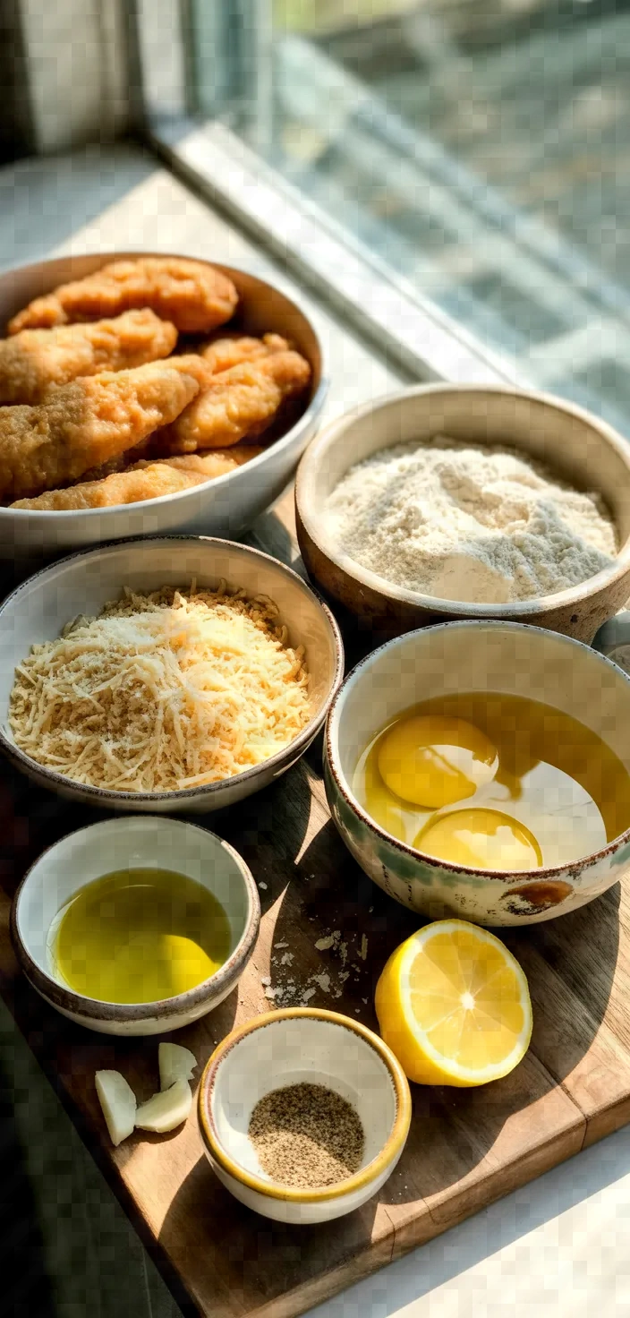 Ingredients photo for Lemon Garlic Parmesan Chicken Tenders Recipe