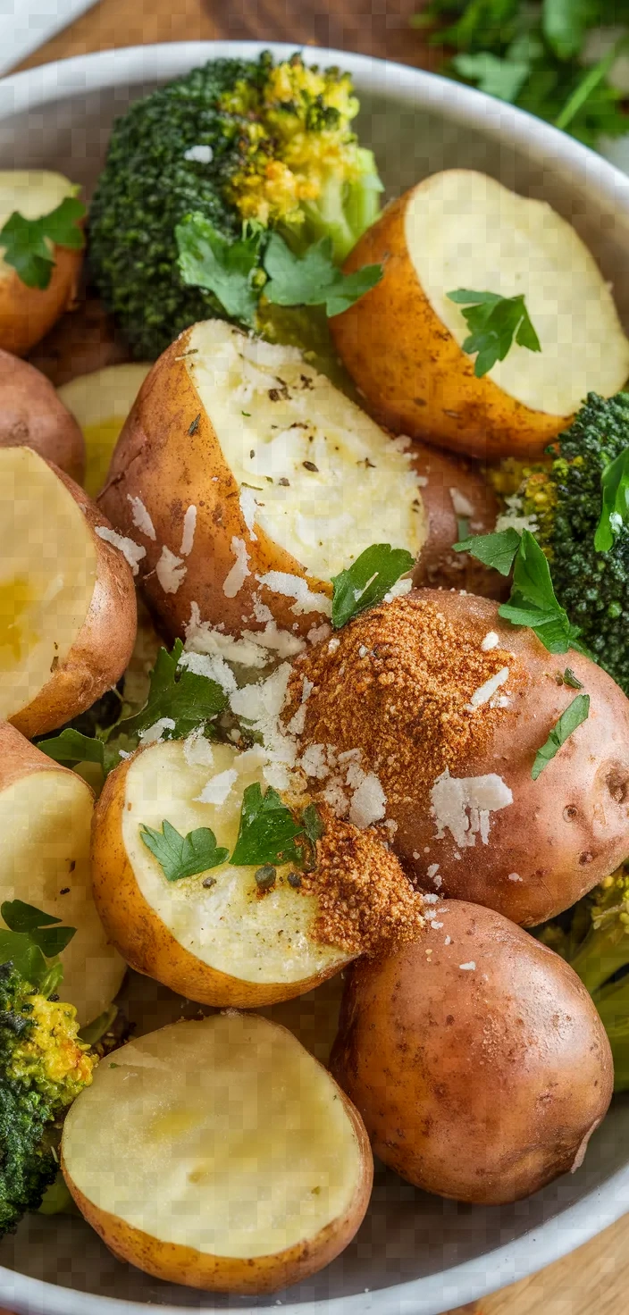 Ingredients photo for Roasted Parmesan Potatoes And Broccoli Recipe