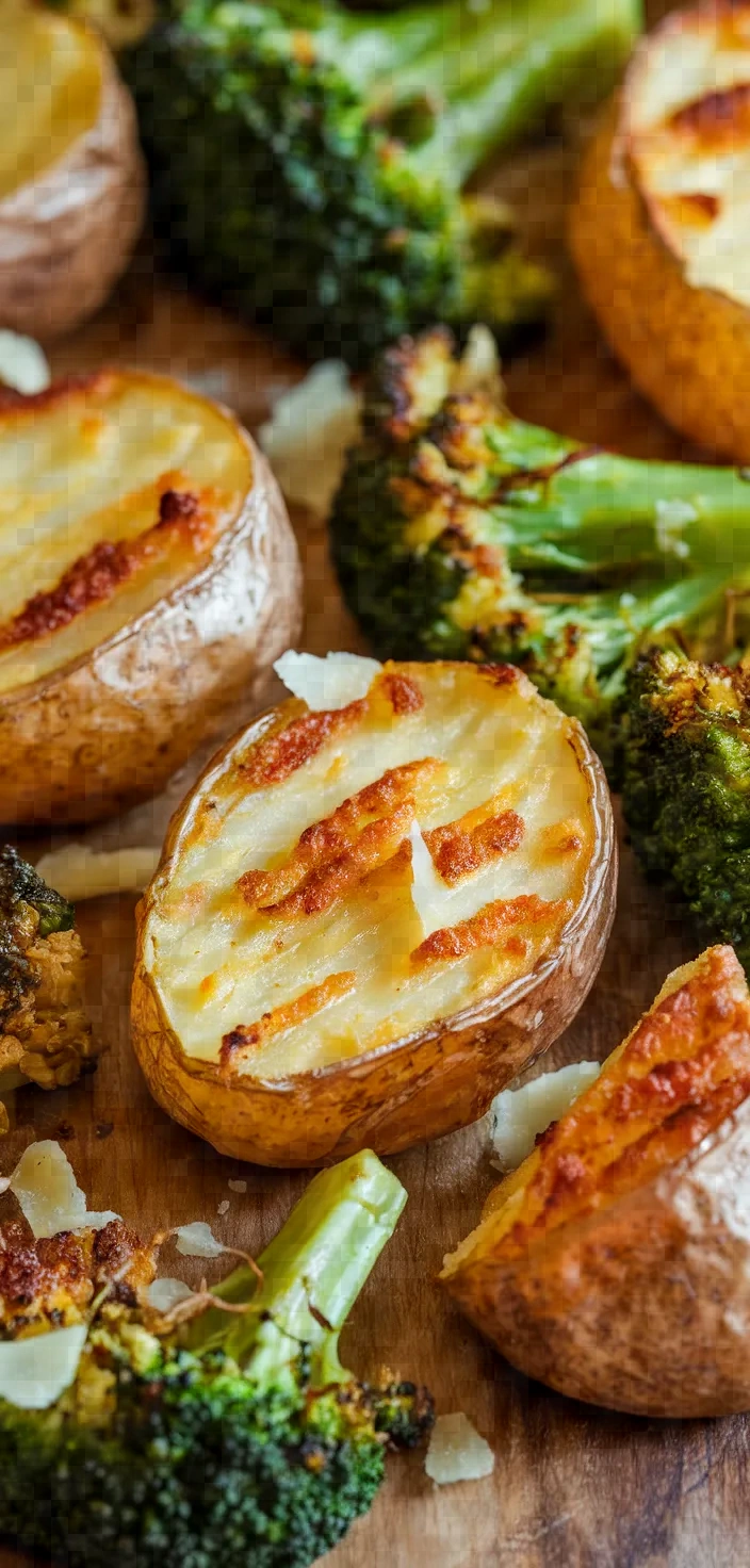 Photo of Roasted Parmesan Potatoes And Broccoli Recipe
