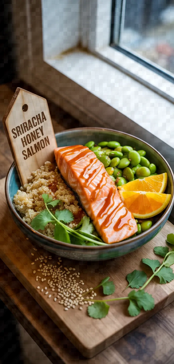 Photo of Sriracha Honey Salmon Bowls Recipe