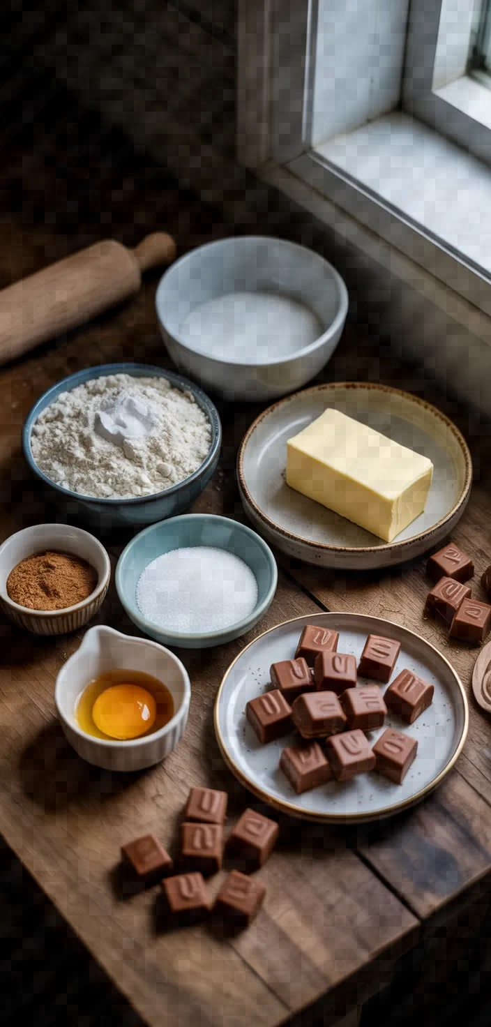 Ingredients photo for Twix Cookie Cups 2 Recipe