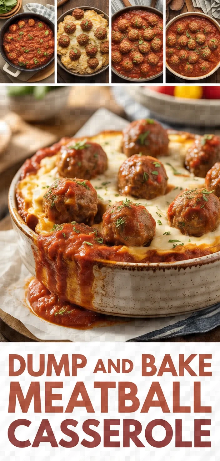 A photo of Dump And Bake Meatball Casserole Recipe