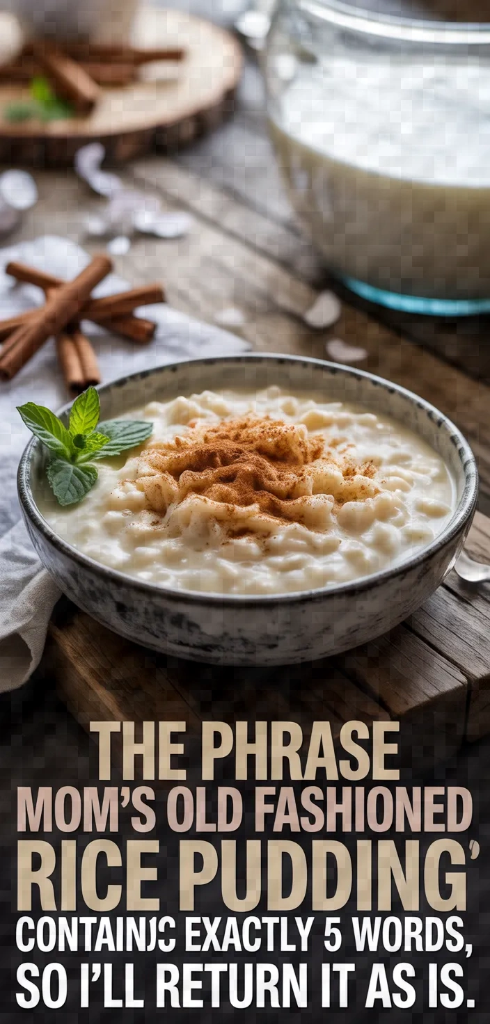 A photo of Moms Old Fashioned Rice Pudding Recipe